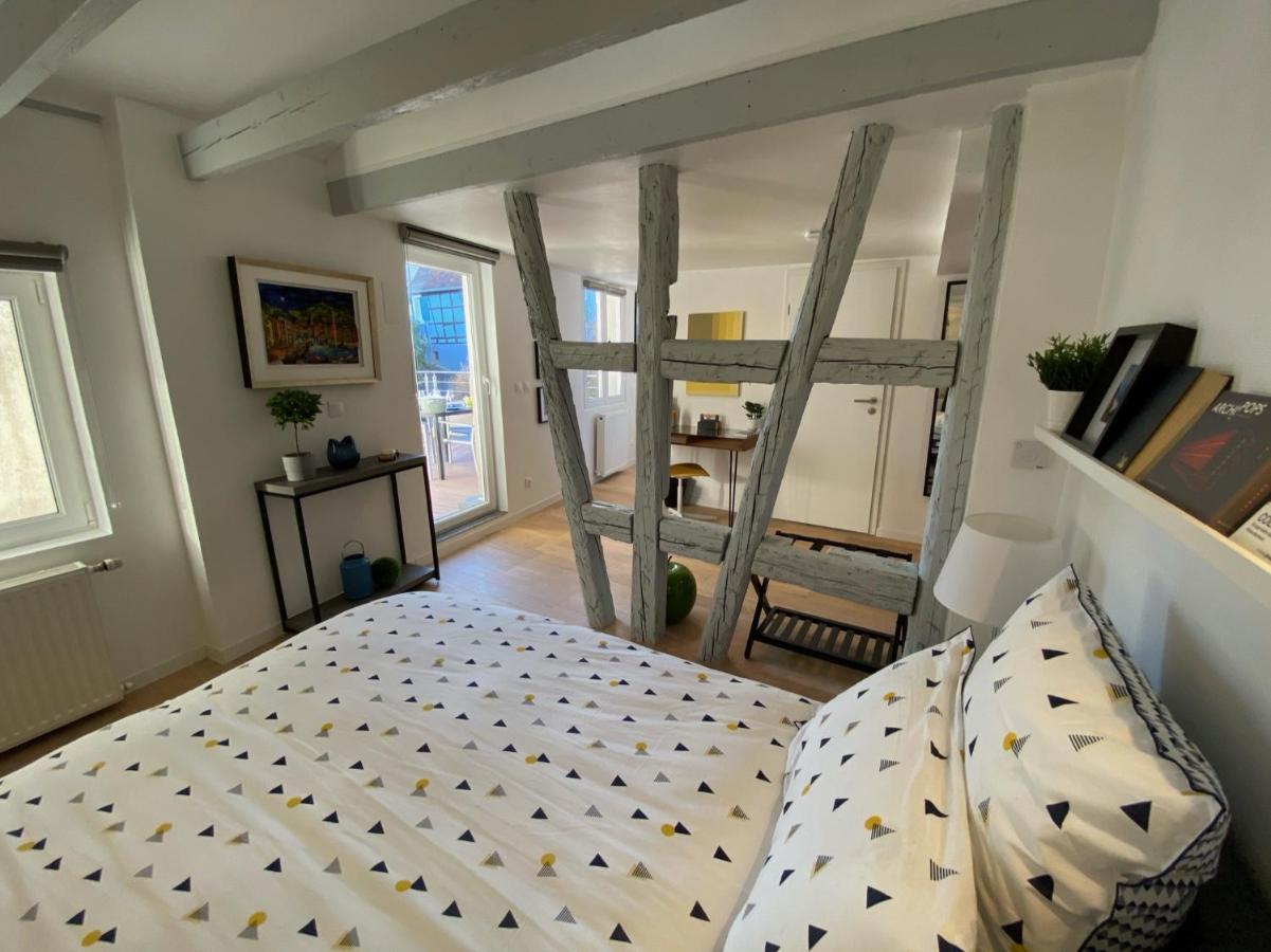 Duplex Le 12 - Appartement Avec Terrasse Dans Le Vignoble - 5 Mn Du Centre De Colmar Wettolsheim Eksteriør bilde